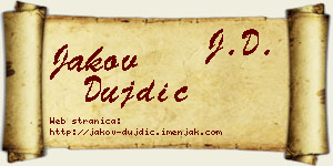Jakov Dujdić vizit kartica